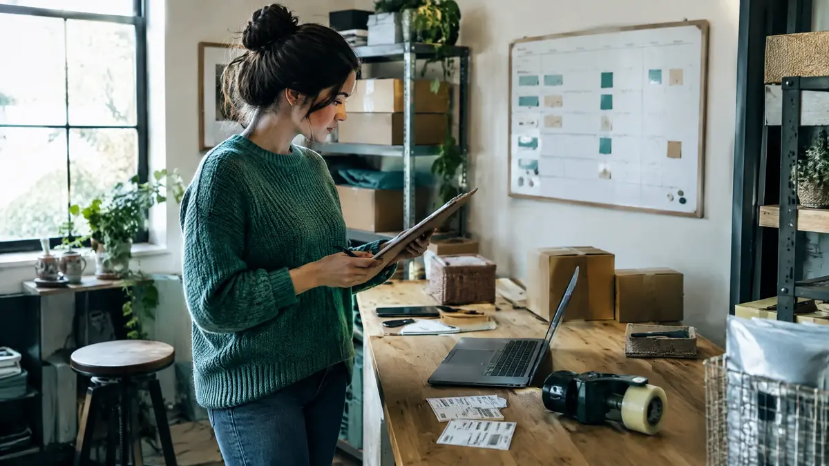 E-commerce business owner planning customer volume and weekly capacity