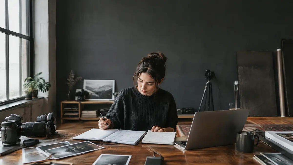 Photography business owner planning customer volume and weekly capacity